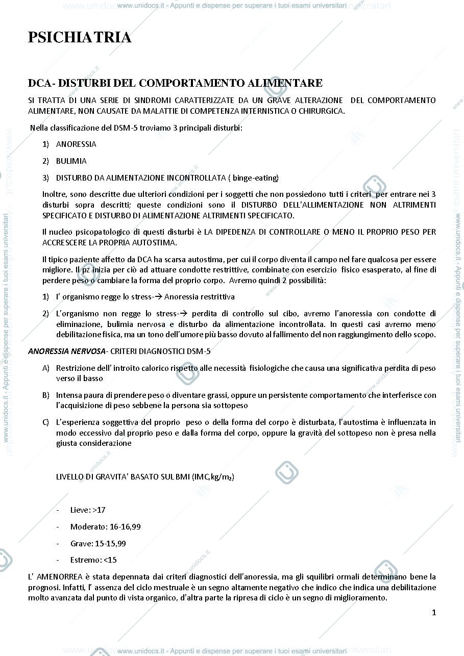 Anteprima pagina 1 — disturbi alimentari e schizofrenia