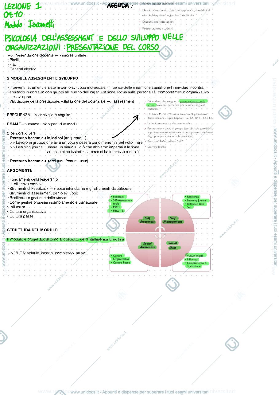 Anteprima pagina 2 — Appunti psicologia dell’assessment e dello sviluppo nelle organizzazioni 