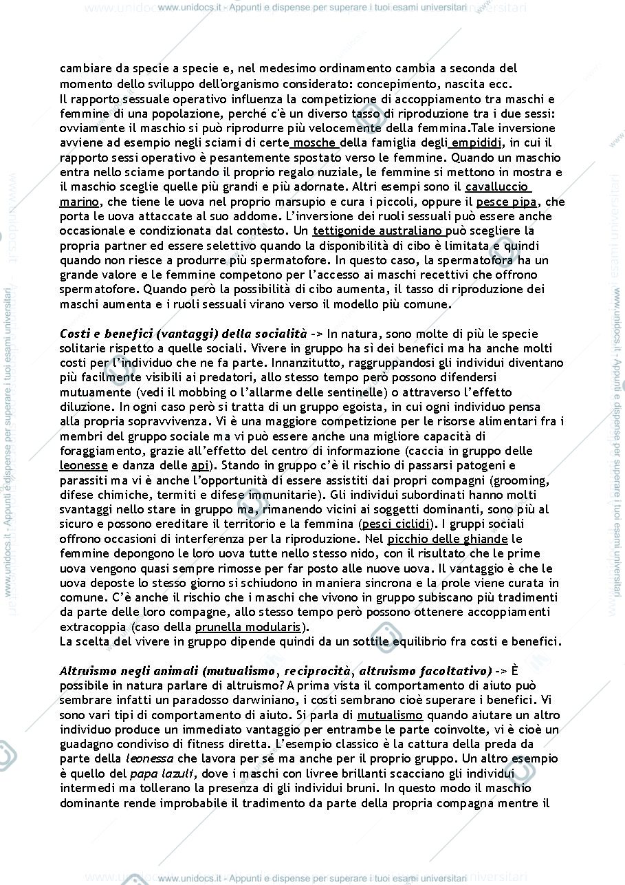 Anteprima pagina 2 — Domande per esame Evoluzione del Comportamento 
