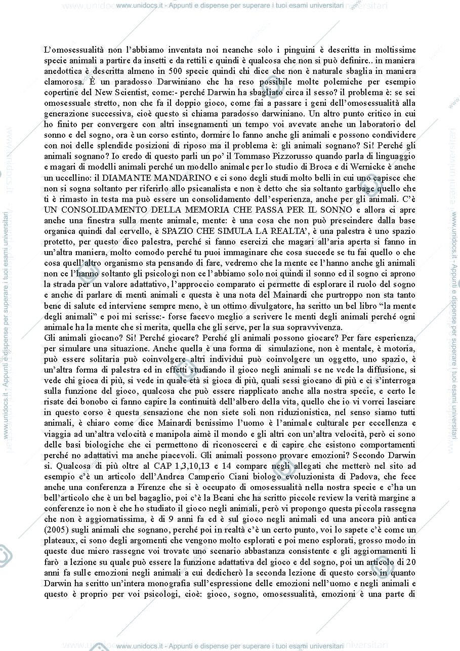 Anteprima pagina 3 — Sbobinature per esame Evoluzione del Comportamento