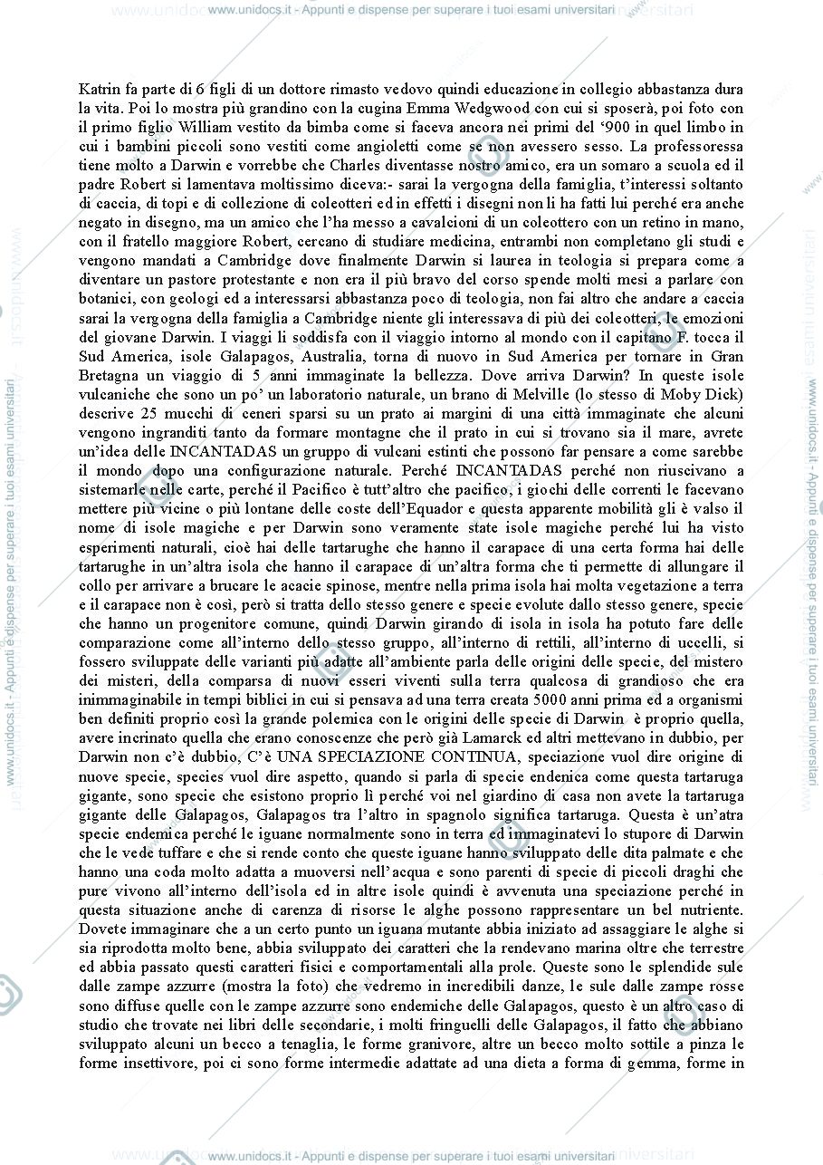 Anteprima pagina 5 — Sbobinature per esame Evoluzione del Comportamento