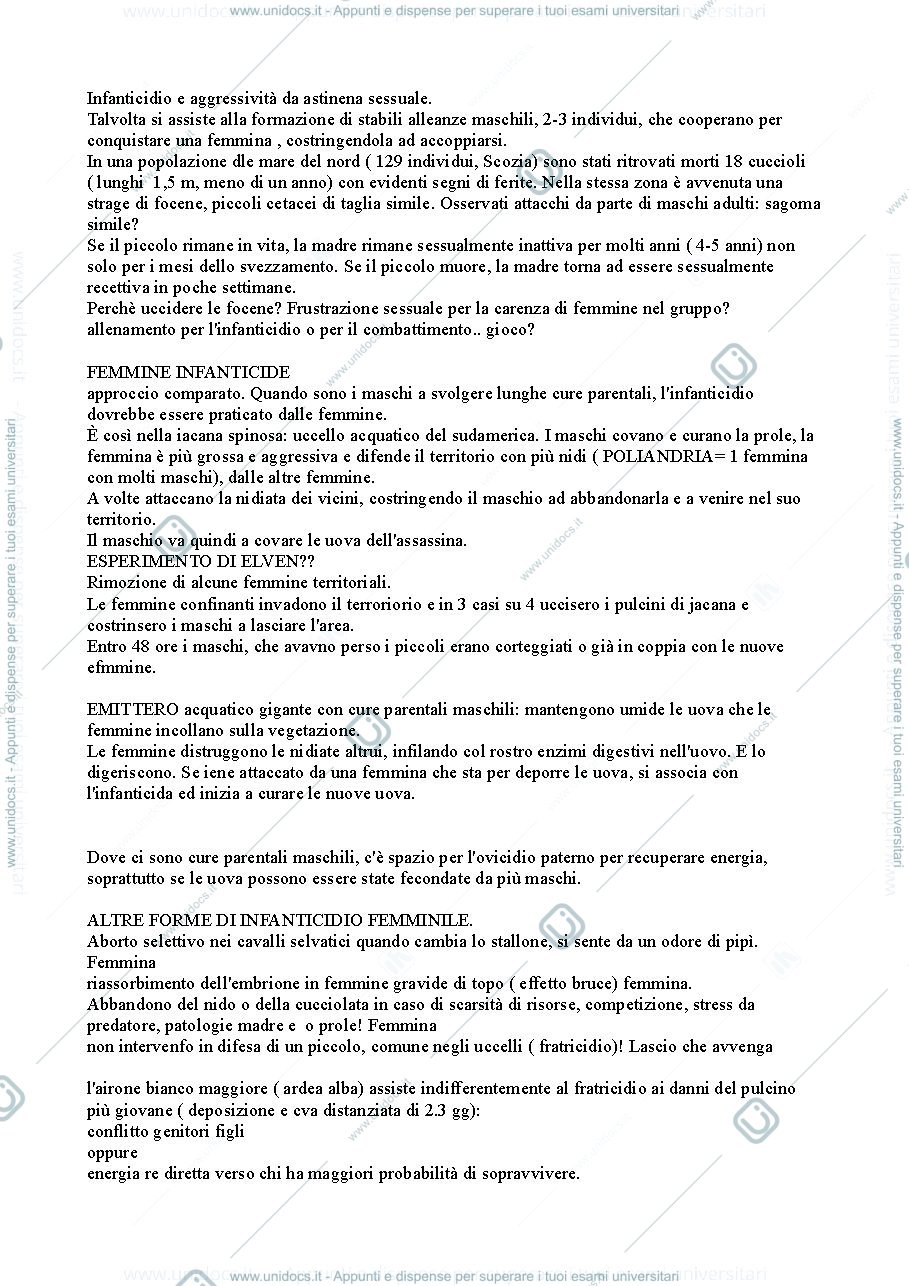 Anteprima pagina 4 — Appunti per esame Evoluzione del Comportamento