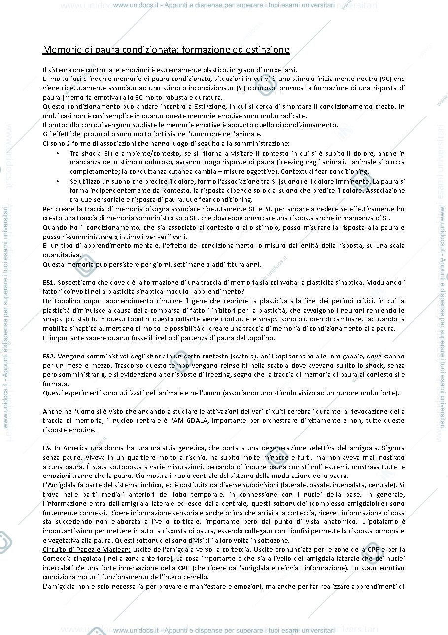 Anteprima pagina 1 — Appunti 2° Modulo Psicobiologia della Resilienza e della Vulnerabilità