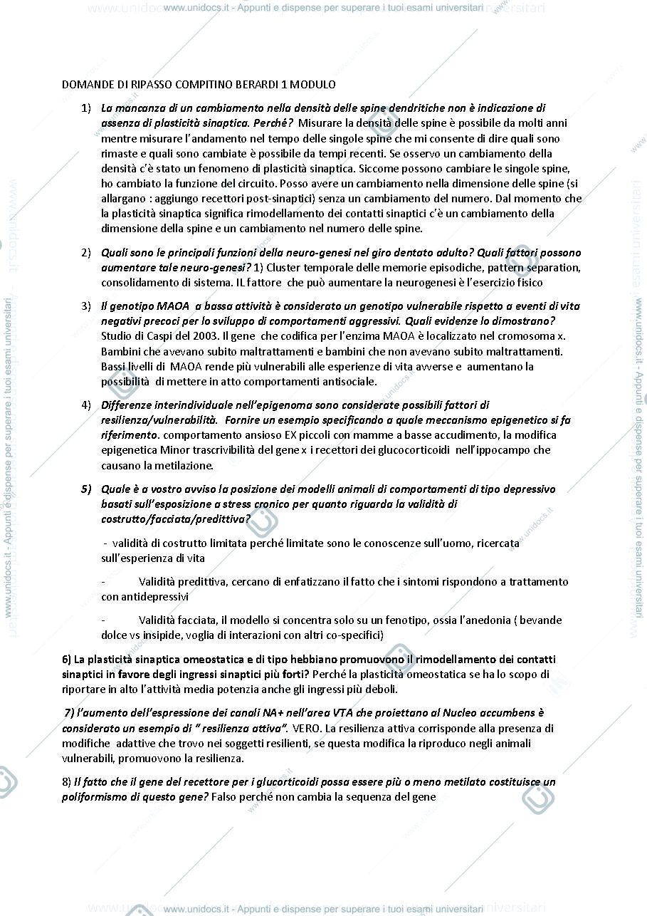Anteprima pagina 1 — appunti  delle lezioni