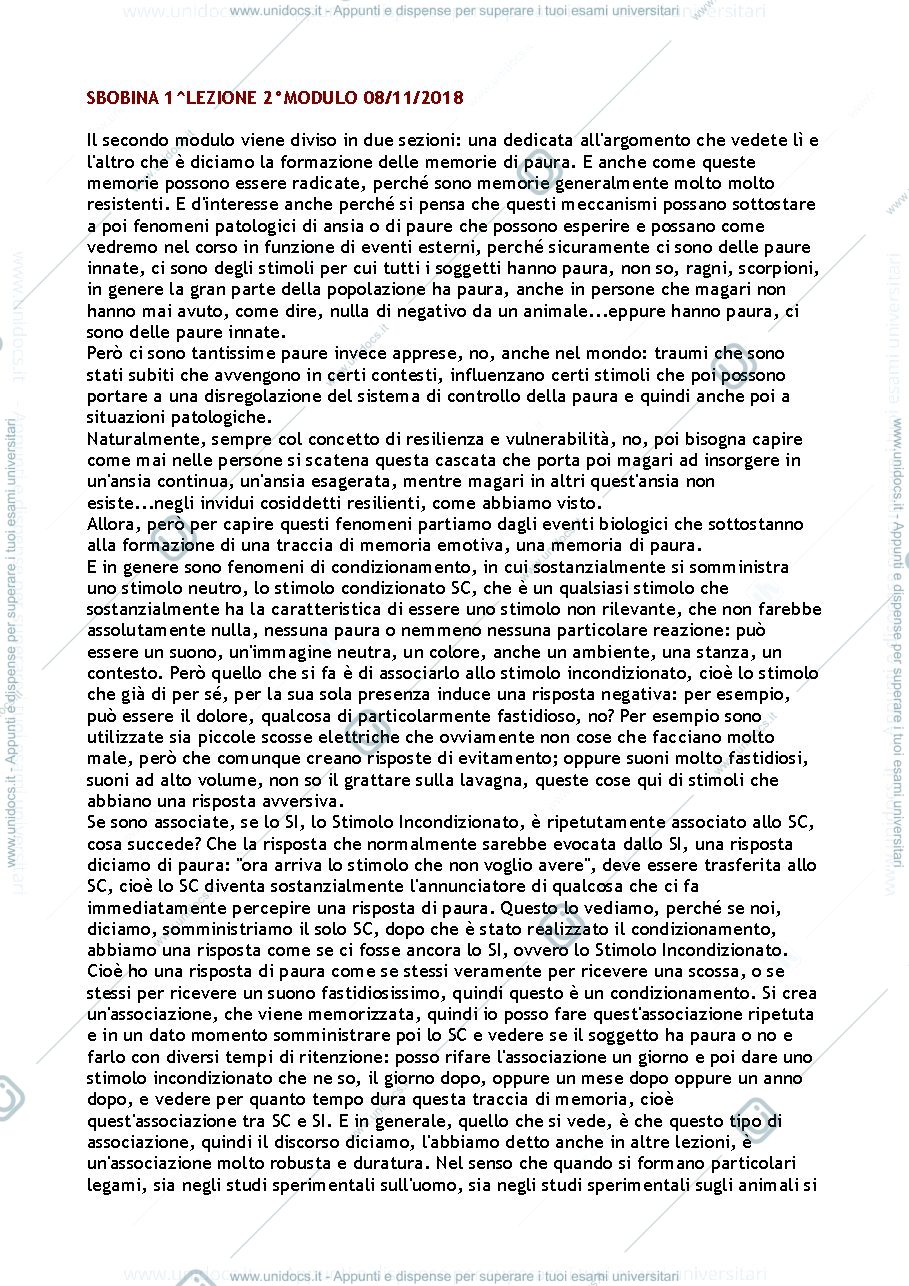 Anteprima pagina 1 — Sbobinature 2° modulo (Pizzorusso)
