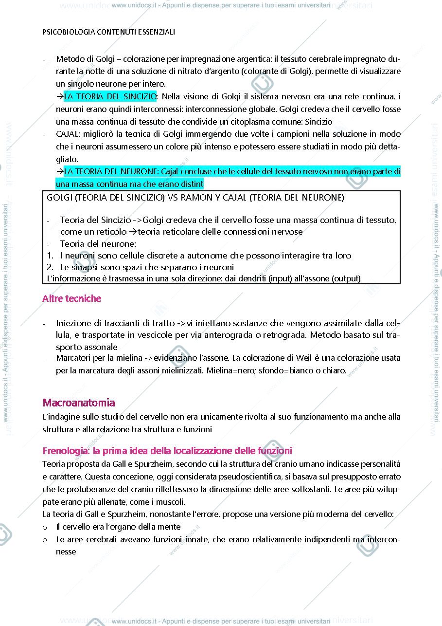 Anteprima pagina 3 — riassunti psicobiologia