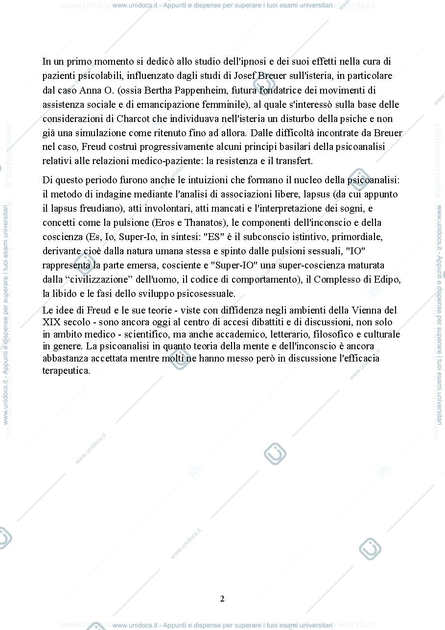 Anteprima pagina 2 — Riassunto "Psicologia delle Masse e Analisi dell'Io" (Freud)