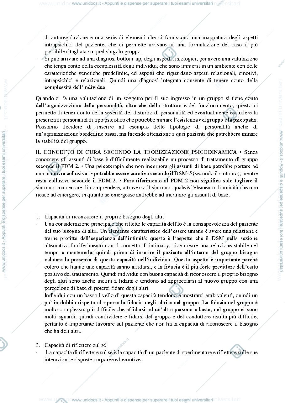 Anteprima pagina 2 — APPUNTI PSICODINAMICA