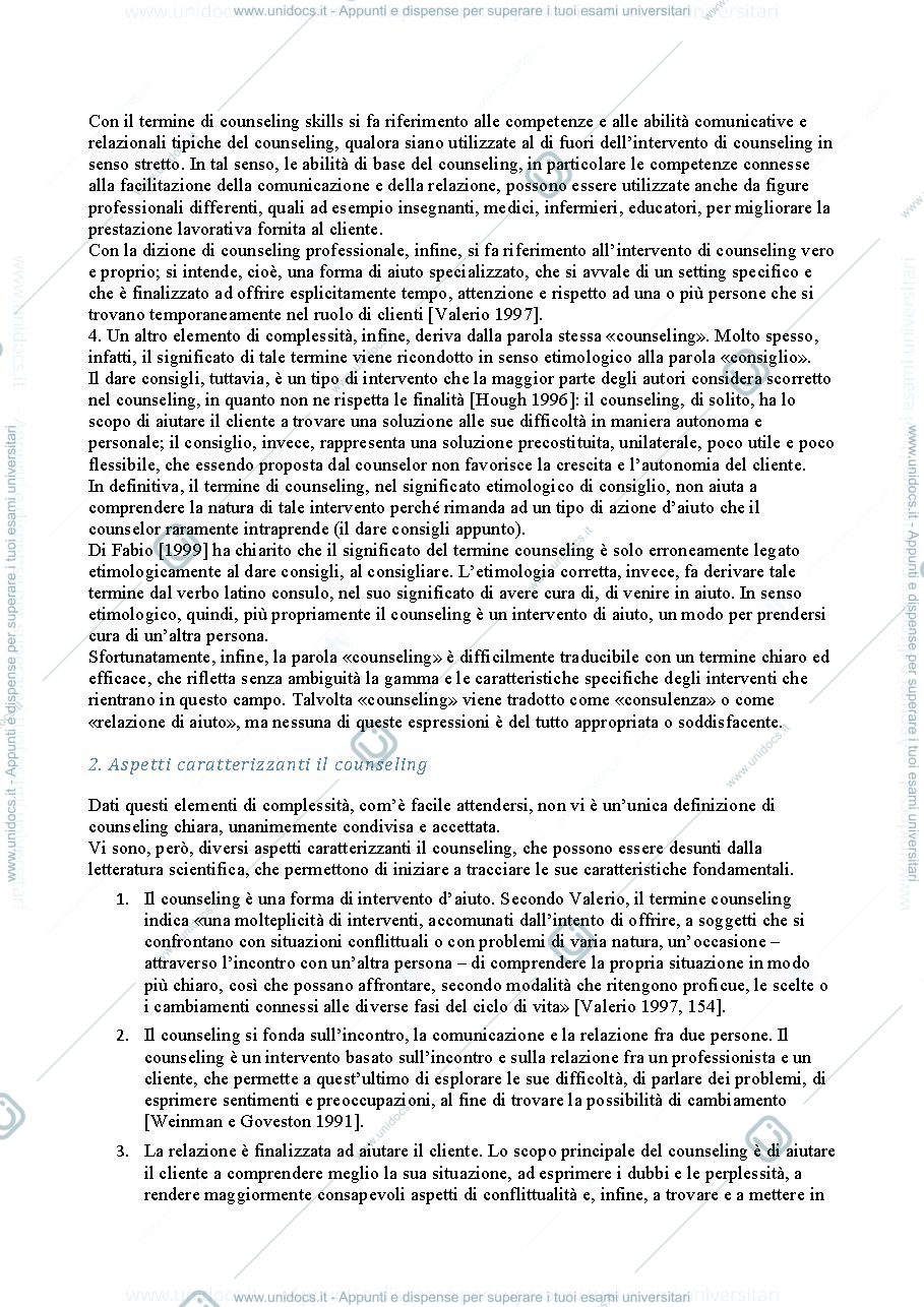Anteprima pagina 3 — Riassunto "Il Colloquio di Counseling" (Calvo)