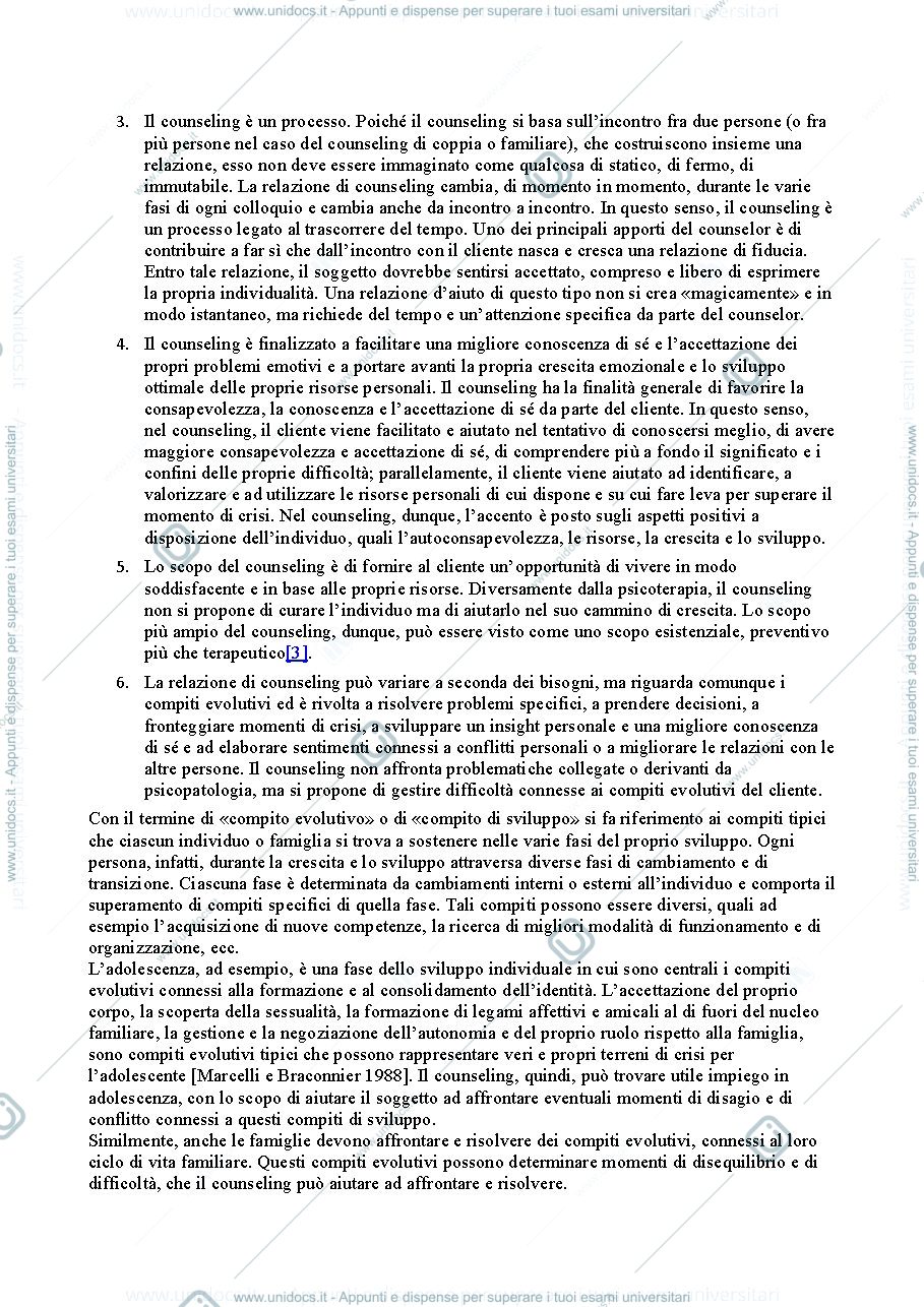 Anteprima pagina 5 — Riassunto "Il Colloquio di Counseling" (Calvo)