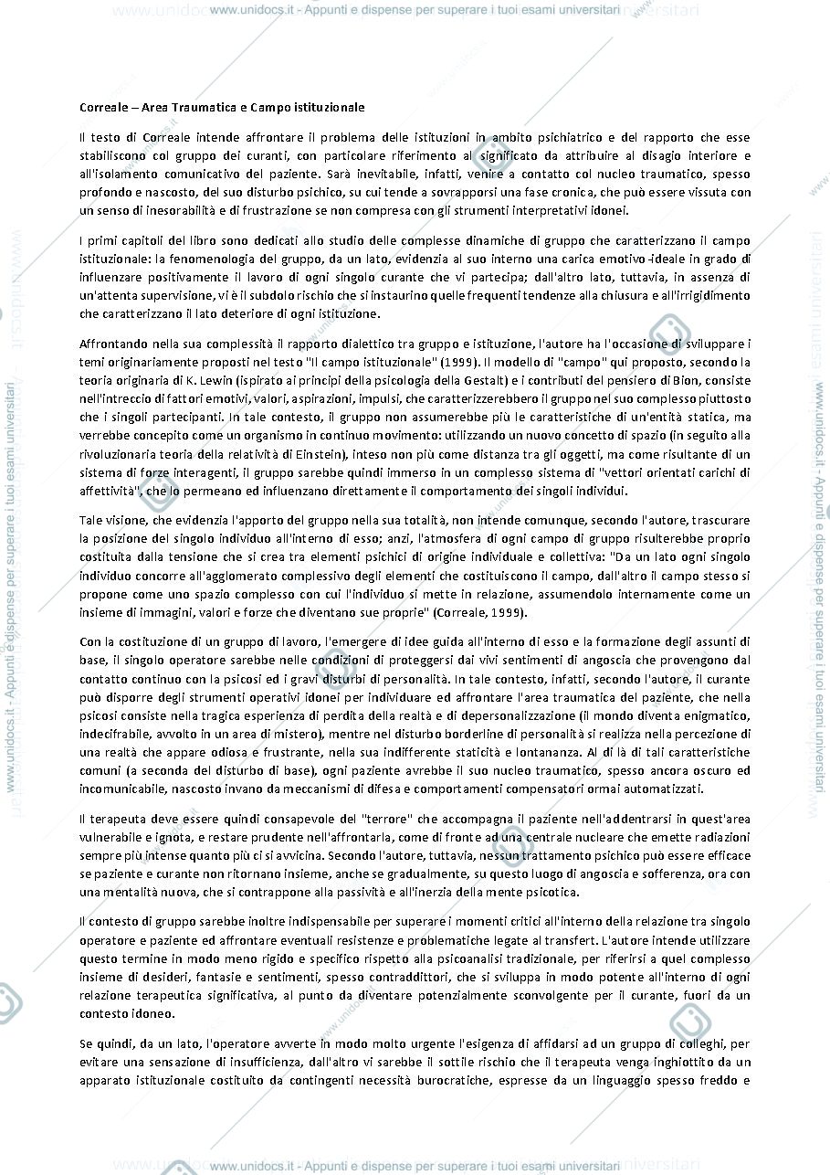 Anteprima pagina 1 — Psicodinamica Correale