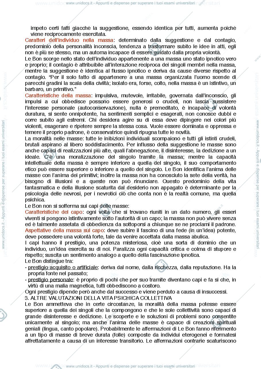 Anteprima pagina 2 — Riassunto "Psicologia delle Masse e Analisi dell'Io" (Freud)