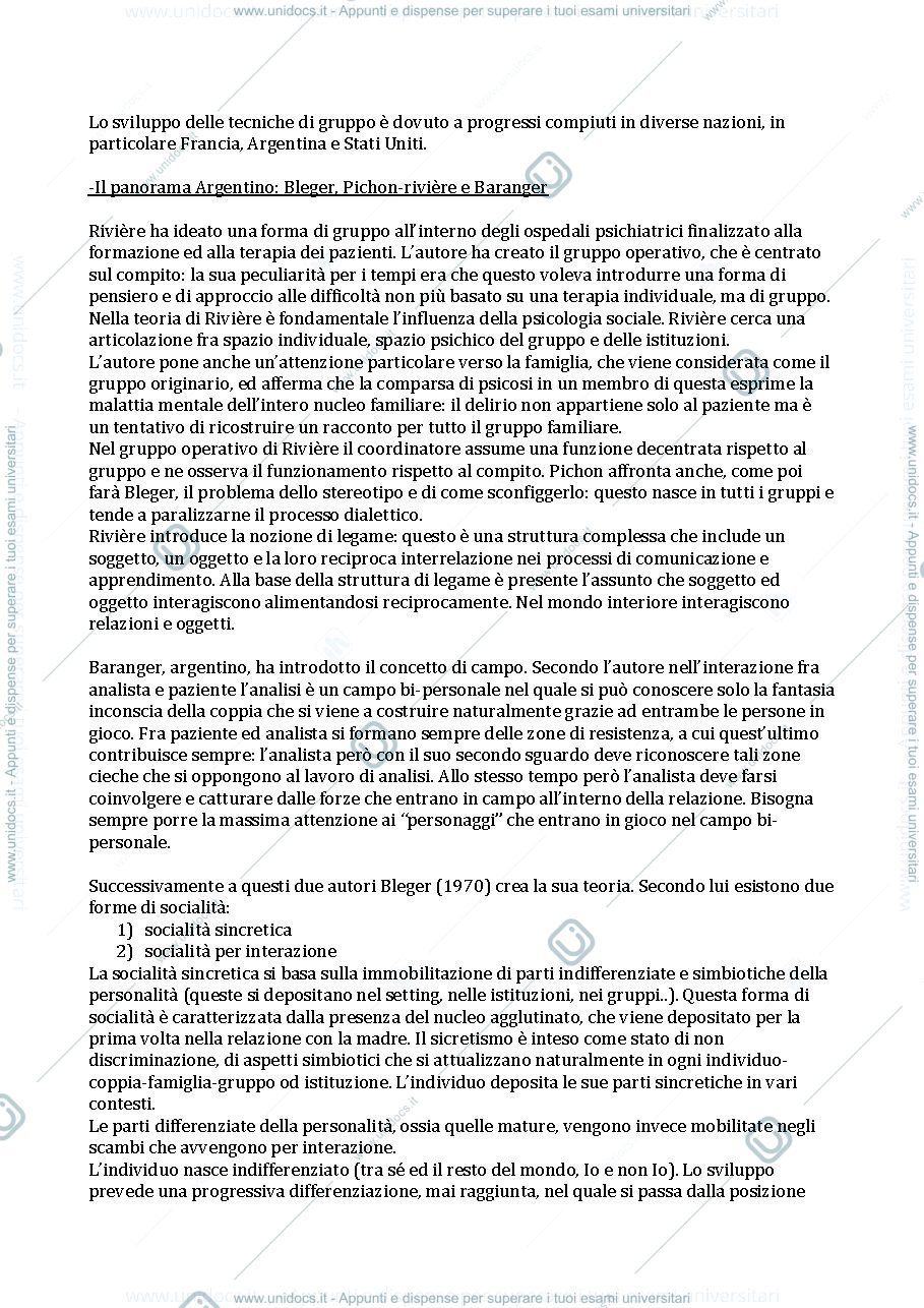 Anteprima pagina 2 — Riassunto "Psicologia delle Masse e Analisi dell'Io" (Freud) e "Area Traumatica e Campo Istituzionale" (Correale)