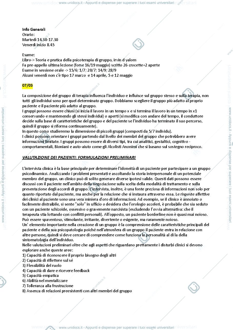 Anteprima pagina 1 — Psicodinamica dei gruppi 