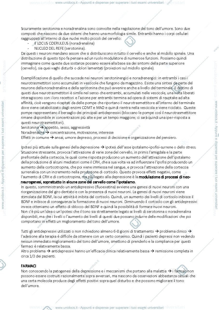 Anteprima pagina 2 — Riassunti Psicofarmacologia