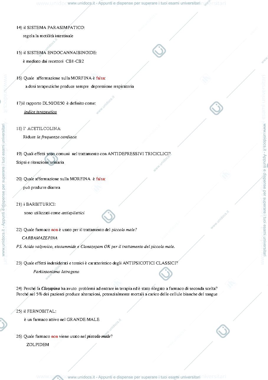 Anteprima pagina 2 — esempi di domande