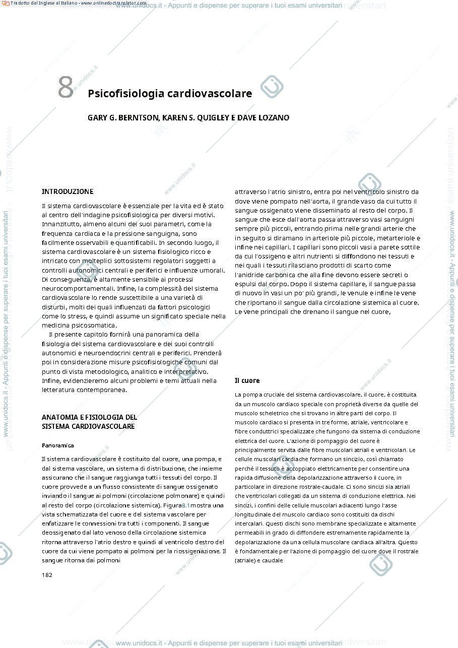 Anteprima pagina 1 — traduzione capitolo 8 cacioppo