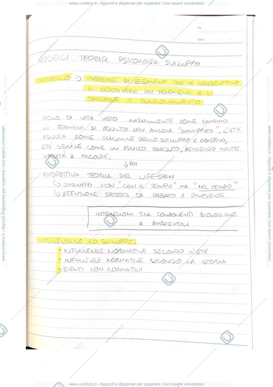 Anteprima pagina 1 — riassunto psicologia dello sviluppo