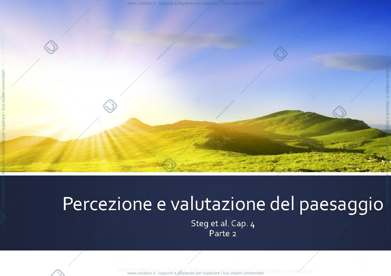 Anteprima pagina 1 — percezione e valutazione del paesaggio pt 2