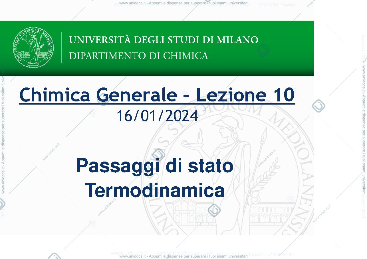 Anteprima pagina 1 — Termodinamica