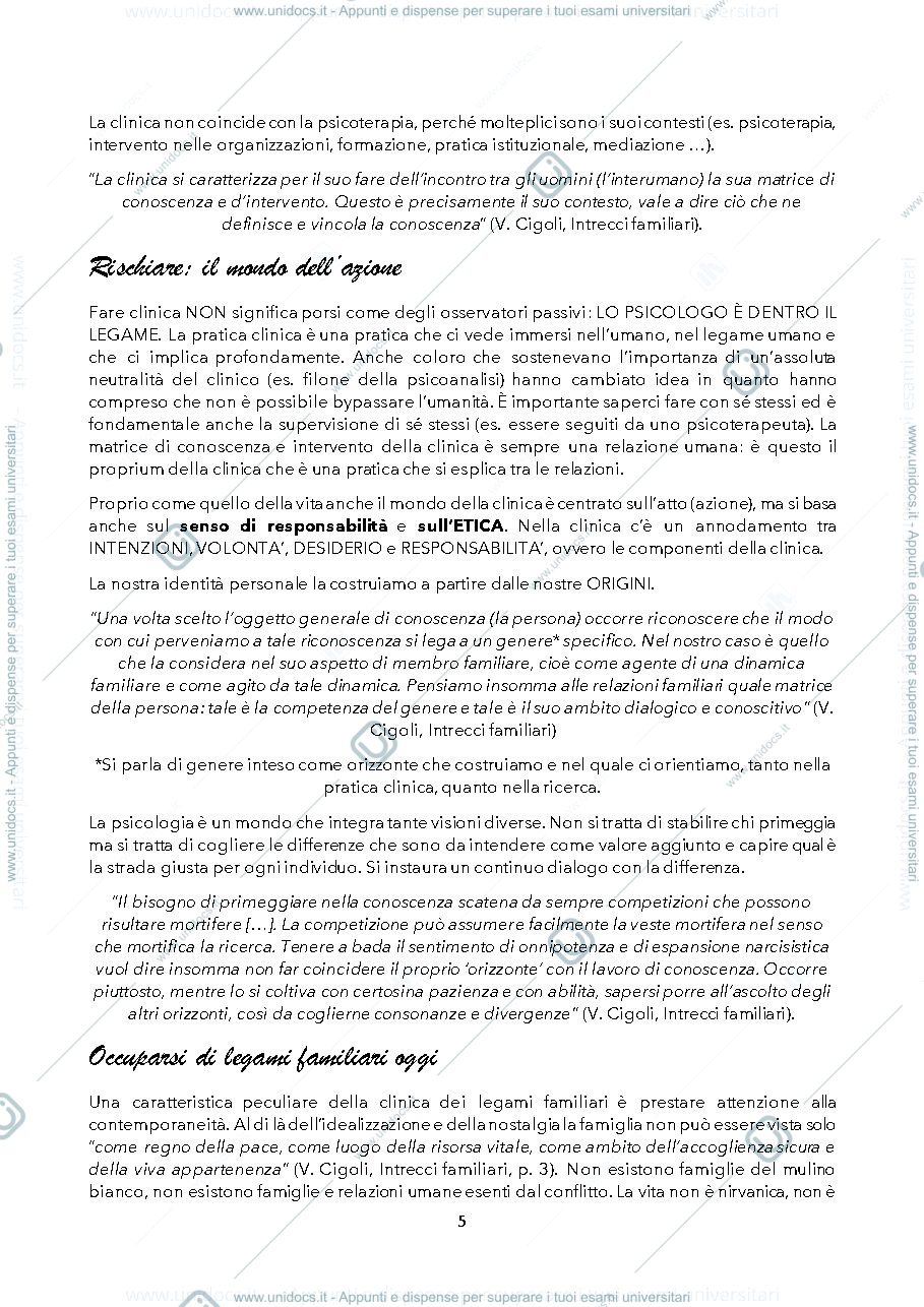 Anteprima pagina 5 — PSICOLOGIA CLINICA DEI LEGAMI FAMILIARI