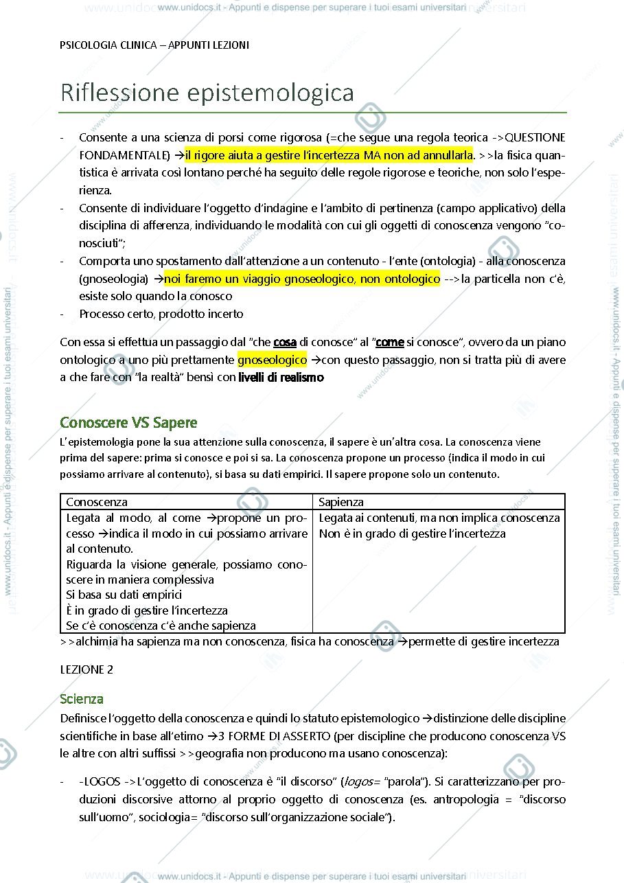 Anteprima pagina 2 — Appunti psicologia clinica Turchi