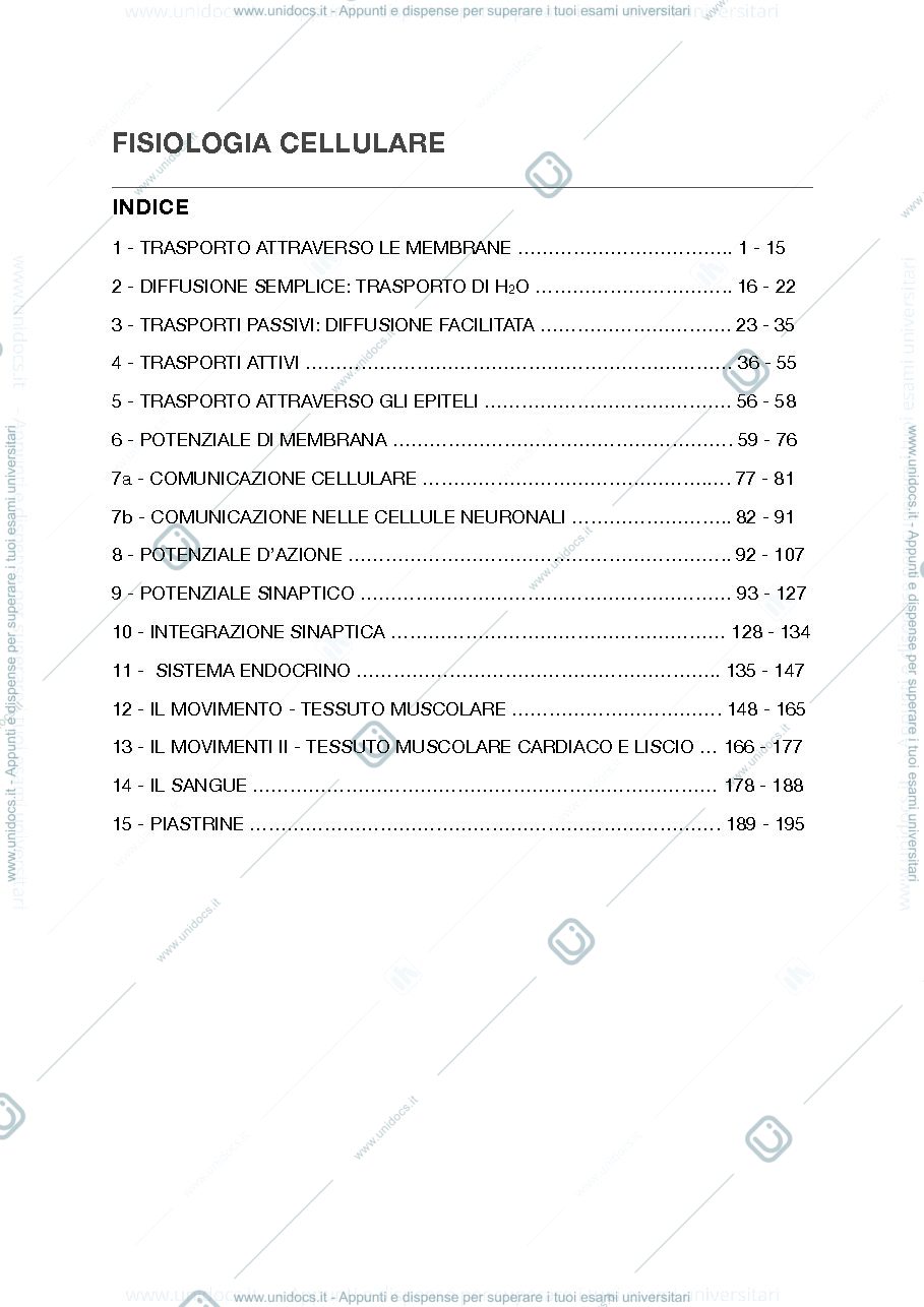 Anteprima pagina 1 — Fisiologia cellulare