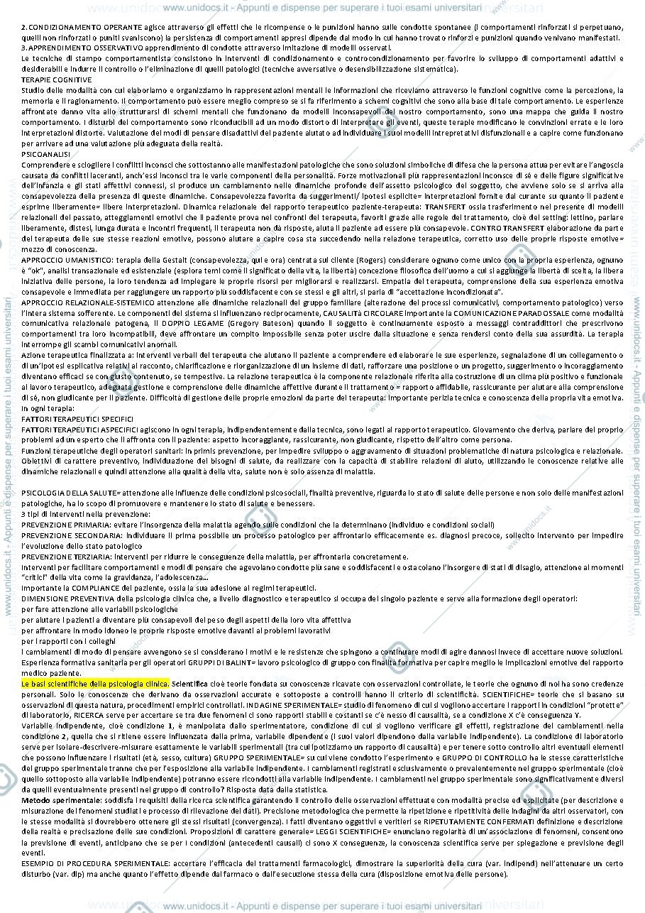 Anteprima pagina 2 — appunti di psicologia clinica