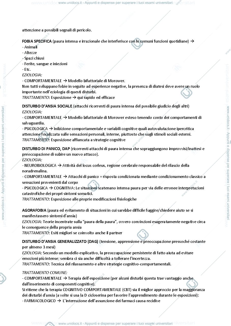 Anteprima pagina 3 — Riassunto schematizzato "Psicologia Clinica" Zanichelli