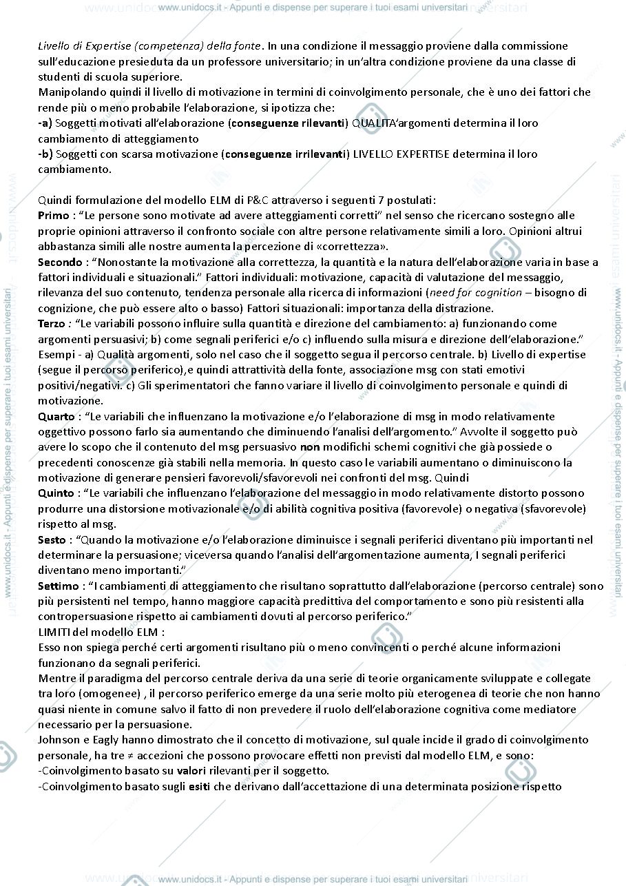Anteprima pagina 2 — Riassunto "La Persuasione" (Cavazza)