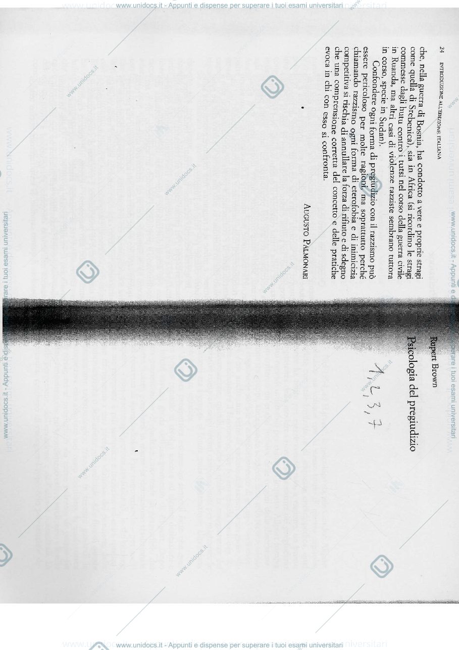 Anteprima pagina 1 — "Psicologia del Pregiudizio" (Brown)