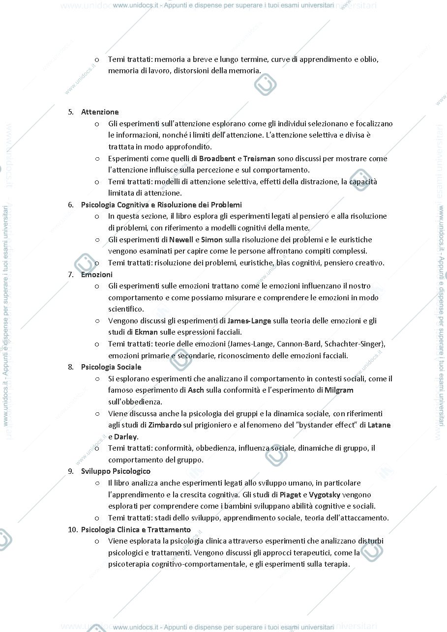 Anteprima pagina 2 — D’Urso V & Giusberti F (2000) Esperimenti di Psicologia