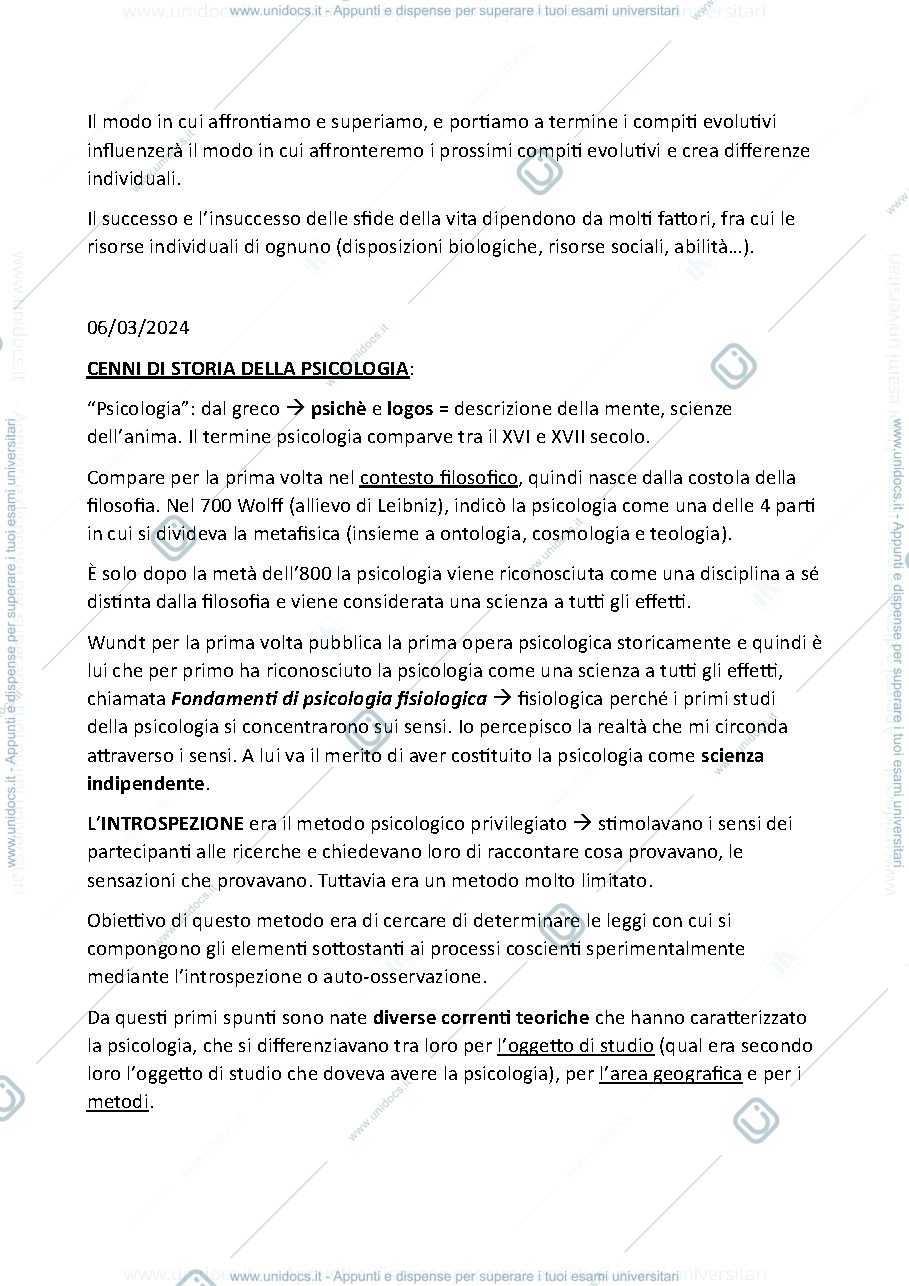 Anteprima pagina 3 — Appunti di psicologia del ciclo di vita