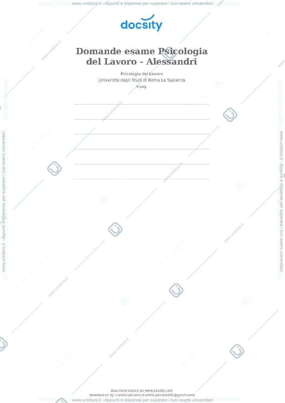 Anteprima pagina 1 — Possibili domande d'esame