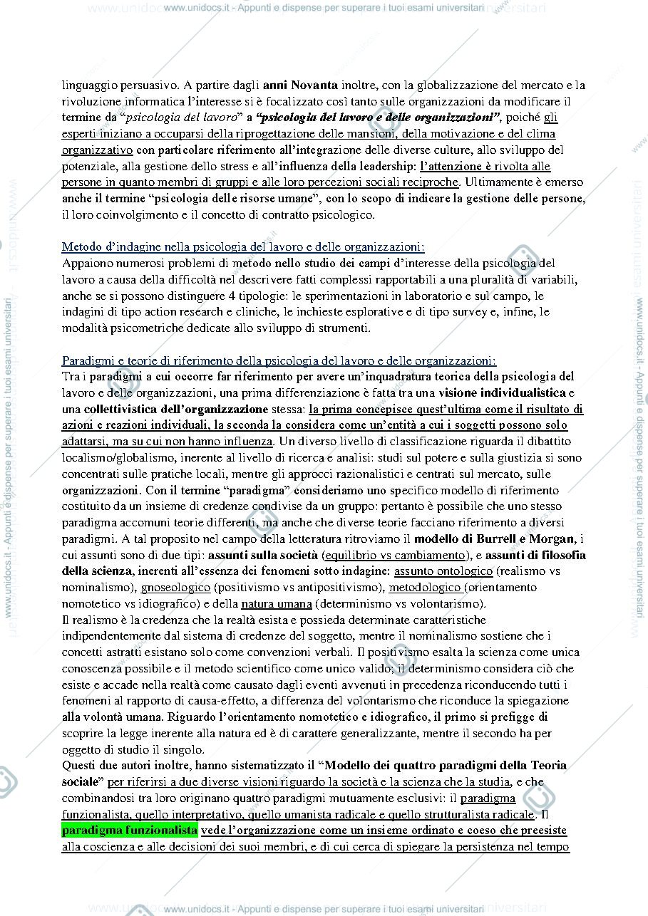 Anteprima pagina 4 — Riassunto Avallone "Psicologia del lavoro e delle organizzazioni"