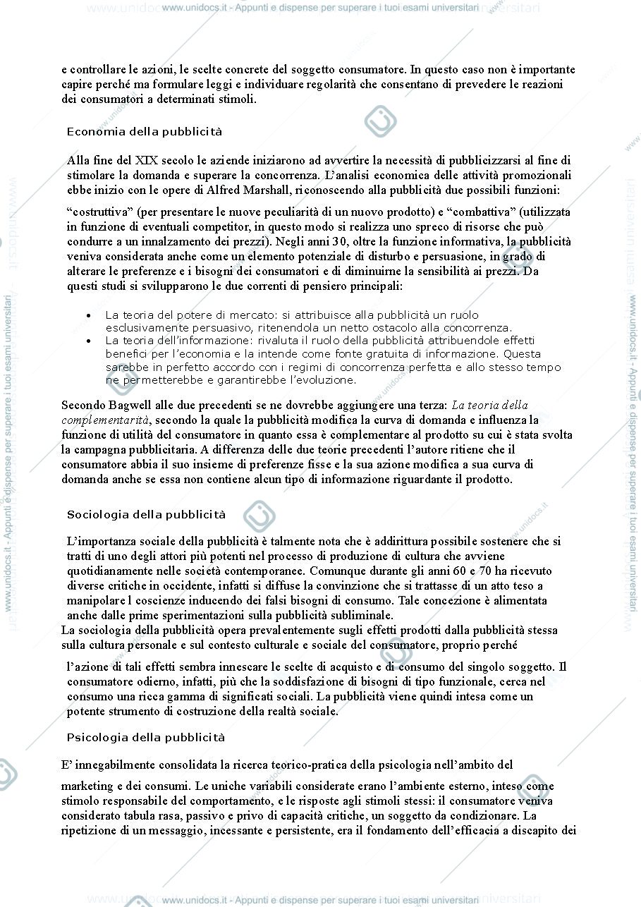Anteprima pagina 3 — Riassunto "Psicologia della Pubblicità" (Mancini)