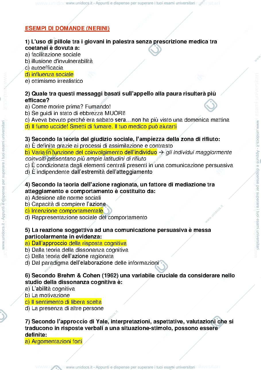 Anteprima pagina 1 — Preparazione domande Nerini per esame 