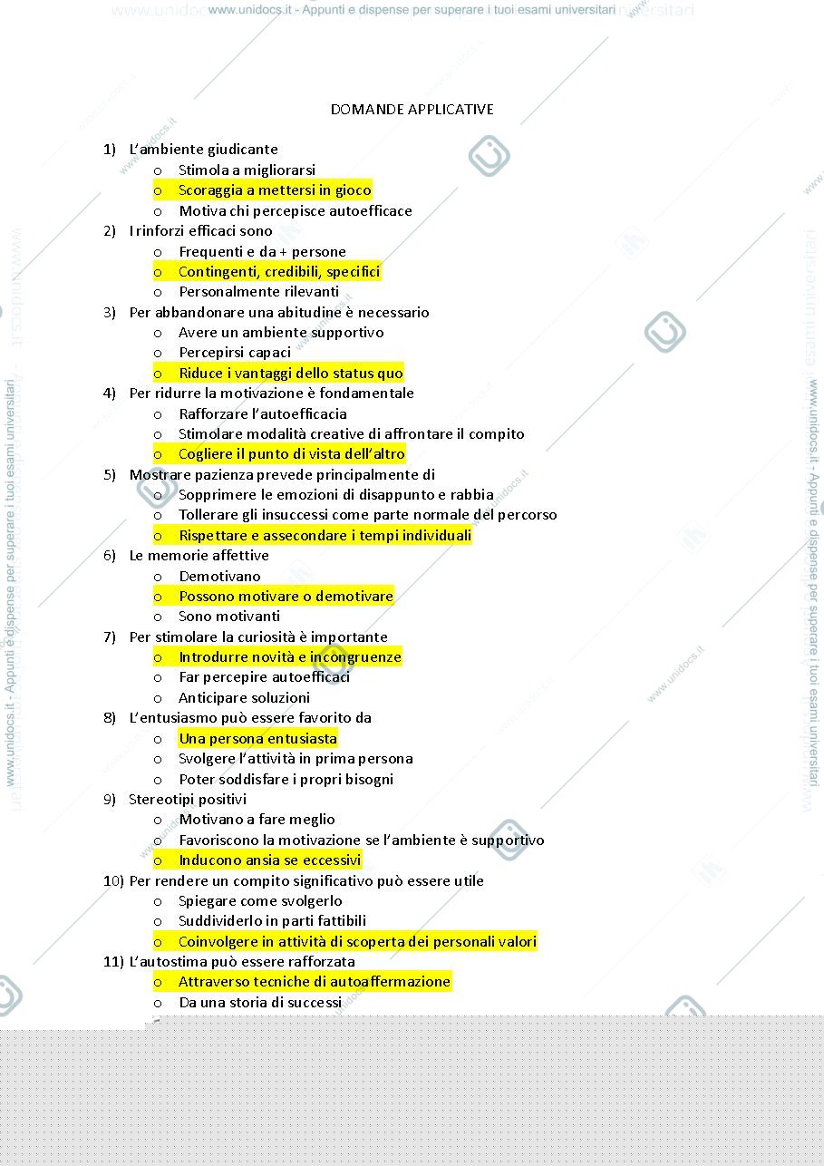 Anteprima pagina 1 — Domande applicative