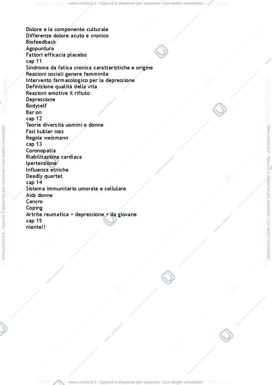 Anteprima pagina 2 — Domande esame Psicologia della Salute 