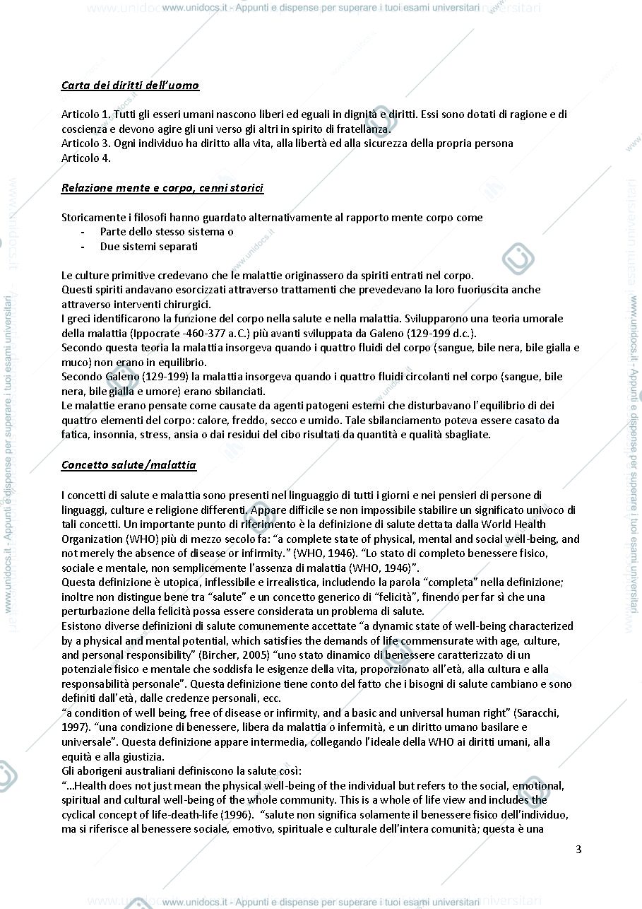 Anteprima pagina 3 — Appunti lezione psicologia della salute