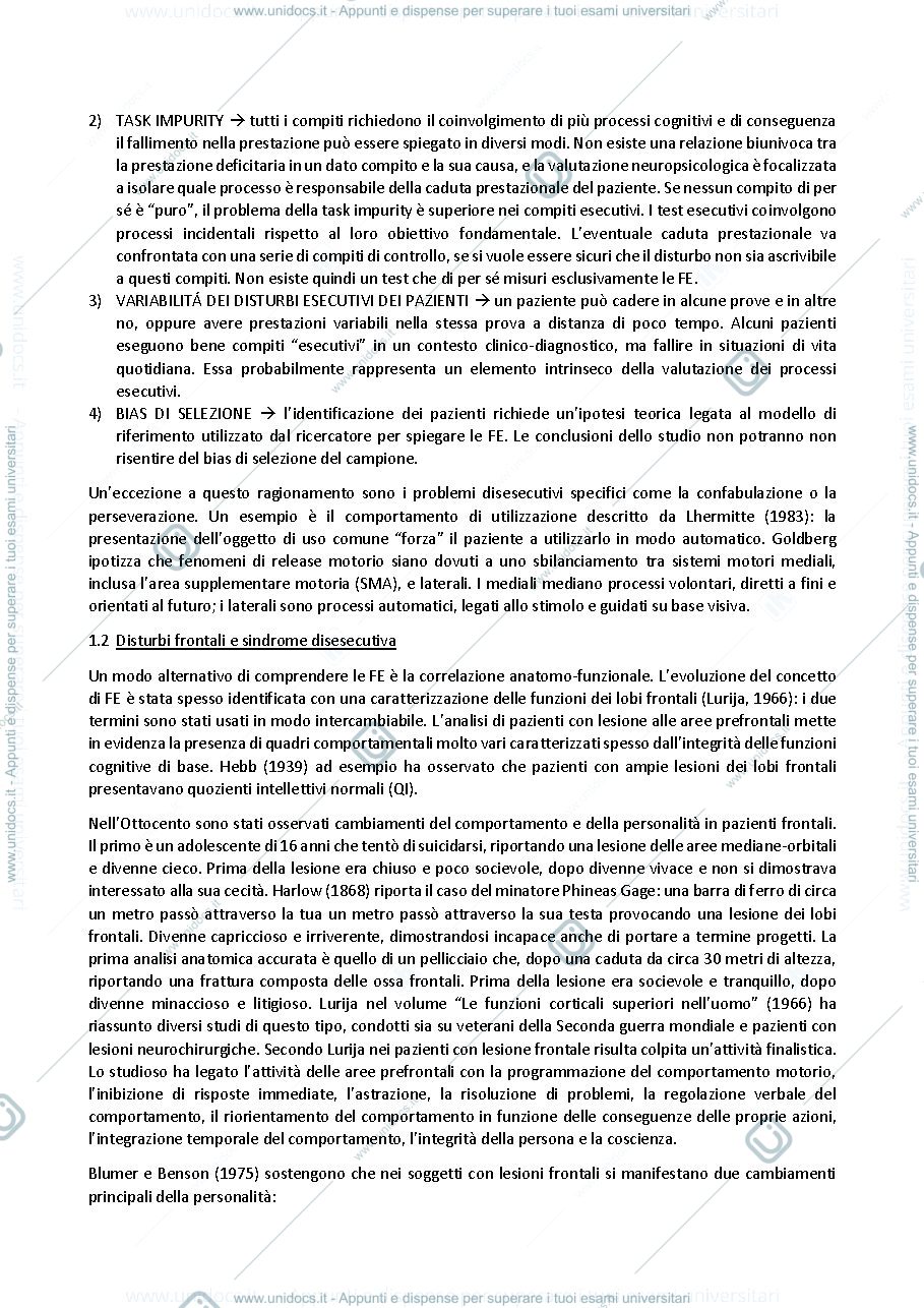 Anteprima pagina 2 — Le Funzioni Esecutive