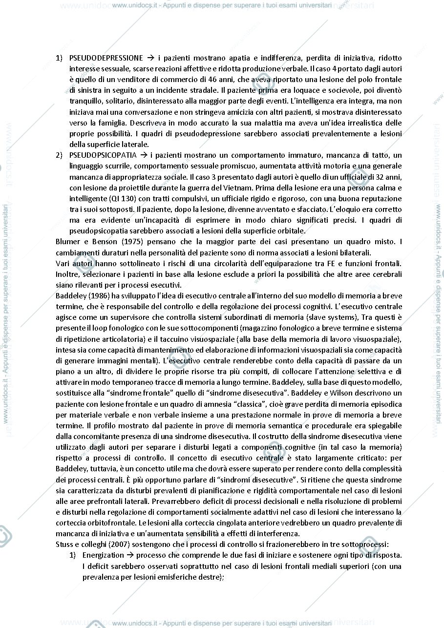 Anteprima pagina 3 — Le Funzioni Esecutive