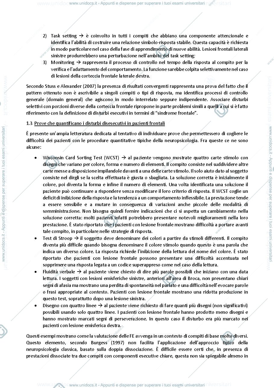 Anteprima pagina 4 — Le Funzioni Esecutive