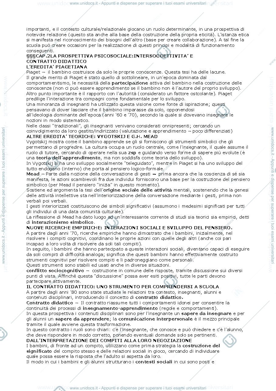 Anteprima pagina 3 — Riassunto "Manuale di Psicologia dell'Educazione" (Pontecorvo)