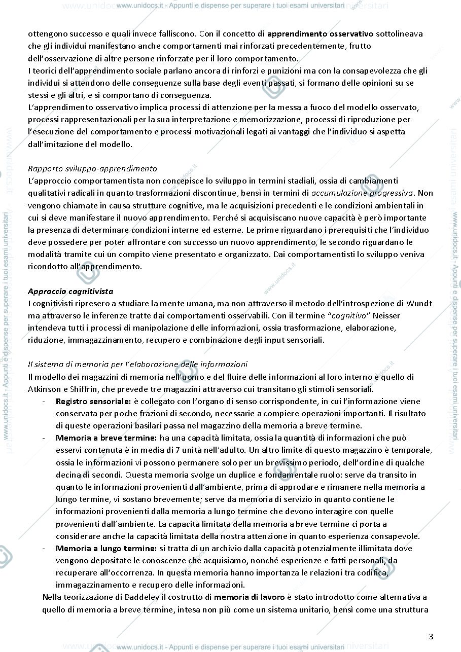 Anteprima pagina 3 — Riassunto del manuale "Psicologia dell'educazione e dell'apprendimento", Mason.