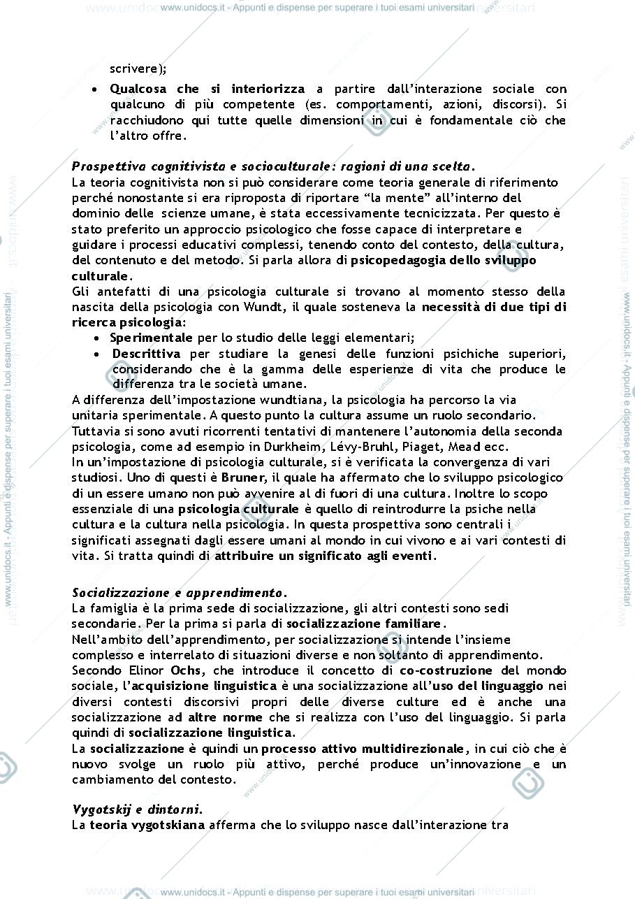 Anteprima pagina 2 — Riassunto "Manuale di Psicologia dell'Educazione"