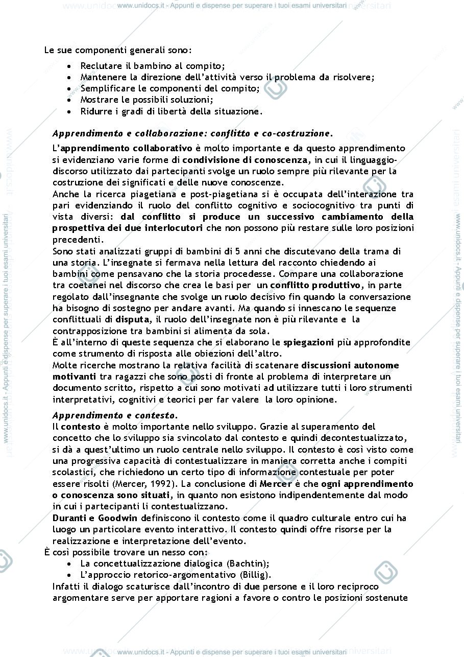 Anteprima pagina 4 — Riassunto "Manuale di Psicologia dell'Educazione"