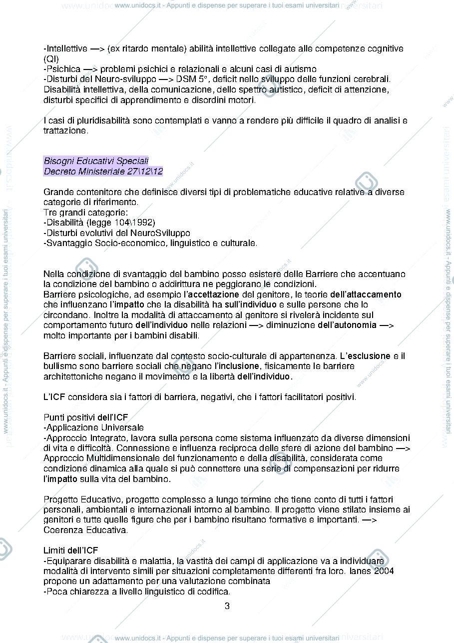 Anteprima pagina 3 — Psicologia dell'educazione per la disabilità.