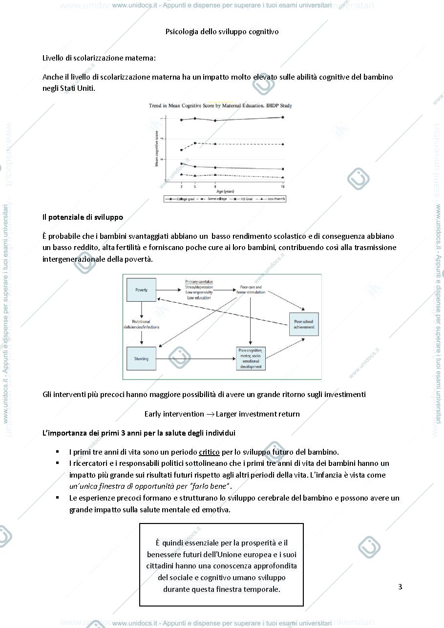 Anteprima pagina 3 — Dispensa psicologia dello sviluppo cognitivo