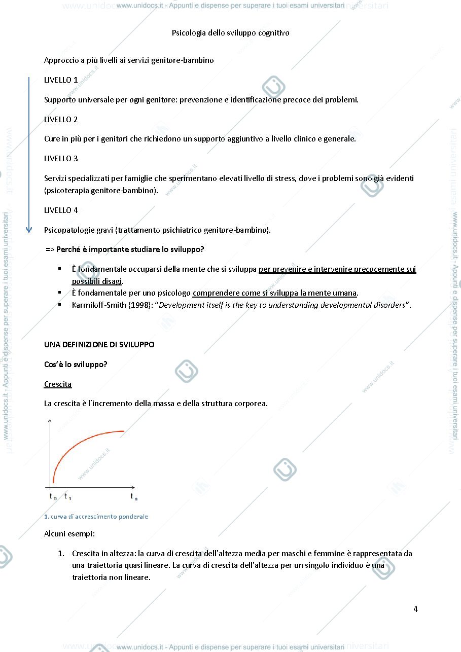 Anteprima pagina 4 — Dispensa psicologia dello sviluppo cognitivo
